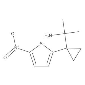 2-[1-(5-Nitrothiophen-2-yl)cyclopropyl]propan-2-amine结构式