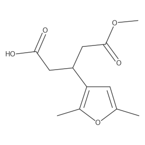 3-(2,5-Dimethylfuran-3-yl)-5-methoxy-5-oxopentanoic acid结构式