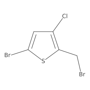 5-Bromo-2-(bromomethyl)-3-chlorothiophene Structure