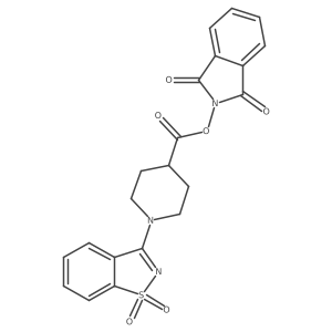 1,3-dioxo-2,3-dihydro-1H-isoindol-2-yl 1-(1,1-dioxo-1lambda6,2-benzothiazol-3-yl)piperidine-4-carboxylate结构式