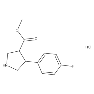 Methyl (3S,4R)-4-(4-fluorophenyl)pyrrolidine-3-carboxylate;hydrochloride Structure