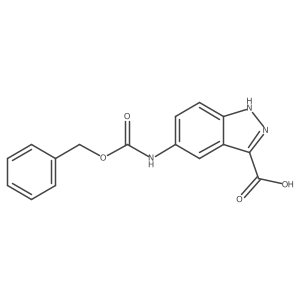 5-(Phenylmethoxycarbonylamino)-1H-indazole-3-carboxylic acid结构式