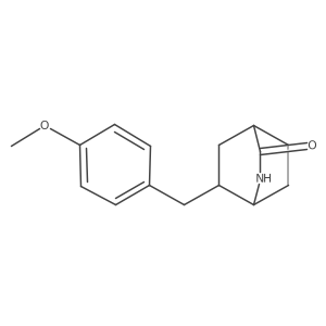 6-[(4-Methoxyphenyl)methyl]-2-azabicyclo[2.2.2]octan-3-one Structure