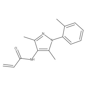 N-[3,5-Dimethyl-1-(2-methylphenyl)pyrazol-4-yl]prop-2-enamide结构式