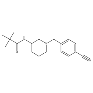 N-{1-[(4-cyanophenyl)methyl]piperidin-3-yl}-2,2-dimethylpropanamide Structure