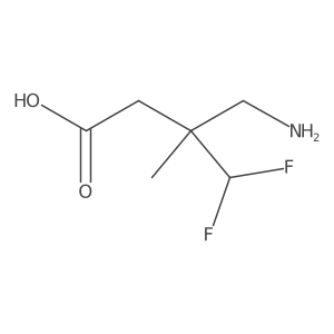 4-Amino-3-(difluoromethyl)-3-methylbutanoic acid结构式
