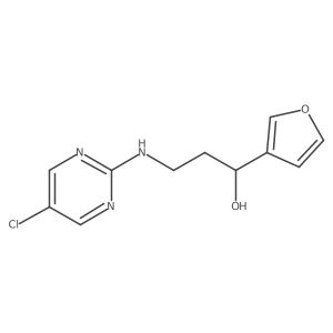 3-[(5-Chloropyrimidin-2-yl)amino]-1-(furan-3-yl)propan-1-ol Structure