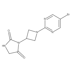 3-[1-(5-Bromopyrimidin-2-yl)azetidin-3-yl]imidazolidine-2,4-dione Structure