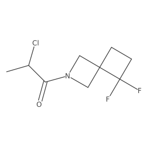 2-Chloro-1-(7,7-difluoro-2-azaspiro[3.3]heptan-2-yl)propan-1-one结构式