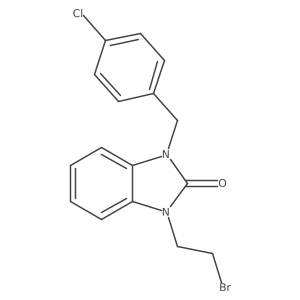 1-(2-bromoethyl)-3-[(4-chlorophenyl)methyl]-2,3-dihydro-1H-1,3-benzodiazol-2-one结构式