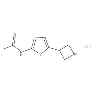 N-[5-(azetidin-3-yl)thiophen-2-yl]acetamide hydrochloride结构式