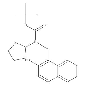 tert-butyl N-cyclopentyl-N-[(2-hydroxynaphthalen-1-yl)methyl]carbamate结构式