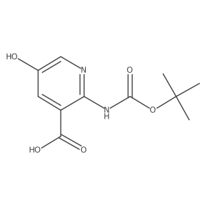 2-{[(Tert-butoxy)carbonyl]amino}-5-hydroxypyridine-3-carboxylic acid结构式