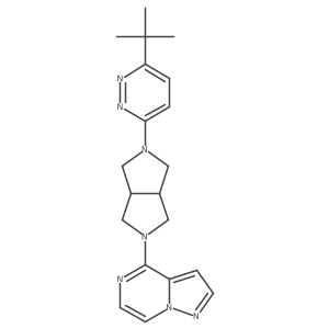 3-Tert-butyl-6-(5-{pyrazolo[1,5-a]pyrazin-4-yl}-octahydropyrrolo[3,4-c]pyrrol-2-yl)pyridazine结构式