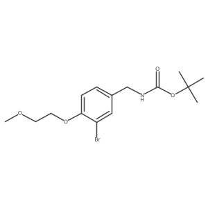 tert-Butyl 3-bromo-4-(2-methoxyethoxy)benzylcarbamate结构式