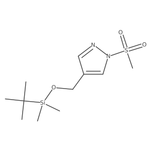 4-(((tert-Butyldimethylsilyl)oxy)methyl)-1-(methylsulfonyl)-1H-pyrazole Structure