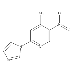 2-(1H-imidazol-1-yl)-5-nitro-4-Pyridinamine结构式
