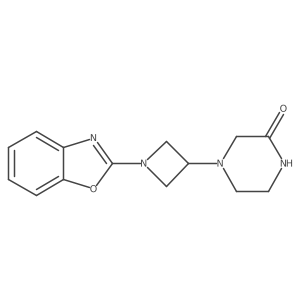 4-[1-(1,3-Benzoxazol-2-yl)azetidin-3-yl]piperazin-2-one结构式