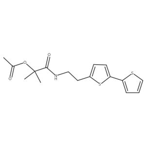 1-[(2-{[2,2'-Bithiophene]-5-yl}ethyl)carbamoyl]-1-methylethyl acetate Structure