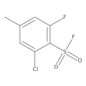 2-Chloro-6-fluoro-4-methylbenzene-1-sulfonyl fluoride结构式