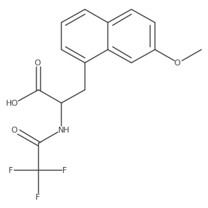 (2S)-3-(7-methoxynaphthalen-1-yl)-2-(2,2,2-trifluoroacetamido)propanoic acid结构式