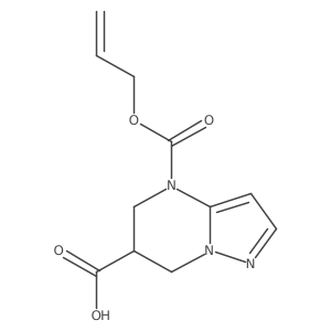 4-[(prop-2-en-1-yloxy)carbonyl]-4H,5H,6H,7H-pyrazolo[1,5-a]pyrimidine-6-carboxylic acid结构式