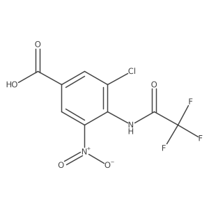 3-Chloro-5-nitro-4-(2,2,2-trifluoroacetamido)benzoic acid Structure