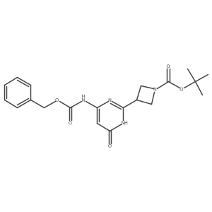 Tert-butyl 3-(4-{[(benzyloxy)carbonyl]amino}-6-hydroxypyrimidin-2-yl)azetidine-1-carboxylate结构式