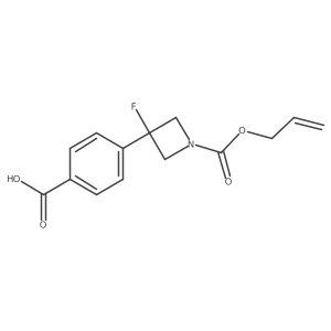 4-{3-Fluoro-1-[(prop-2-en-1-yloxy)carbonyl]azetidin-3-yl}benzoic acid结构式
