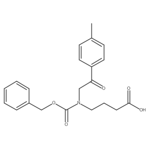 4-{[(Benzyloxy)carbonyl][2-(4-methylphenyl)-2-oxoethyl]amino}butanoic acid结构式
