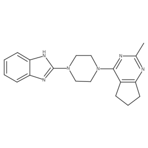 2-(4-{2-methyl-5H,6H,7H-cyclopenta[d]pyrimidin-4-yl}piperazin-1-yl)-1H-1,3-benzodiazole Structure