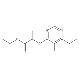 Ethyl 2-[(6-ethyl-5-fluoropyrimidin-4-yl)oxy]propanoate Structure