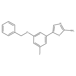5-(3-(Benzyloxy)-5-fluorophenyl)thiazol-2-amine结构式