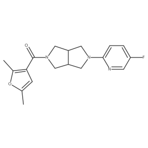 2-[5-(2,5-Dimethylfuran-3-carbonyl)-octahydropyrrolo[3,4-c]pyrrol-2-yl]-5-fluoropyridine Structure