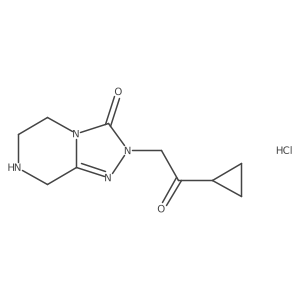 2-(2-Cyclopropyl-2-oxoethyl)-5,6,7,8-tetrahydro-[1,2,4]triazolo[4,3-a]pyrazin-3-one;hydrochloride Structure