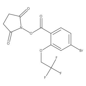 2,5-Dioxopyrrolidin-1-yl 4-bromo-2-(2,2,2-trifluoroethoxy)benzoate结构式