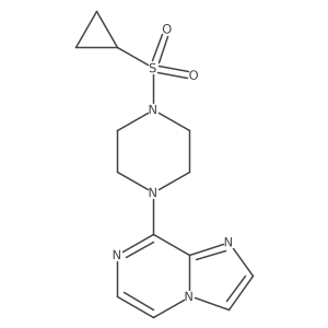 1-(Cyclopropanesulfonyl)-4-{imidazo[1,2-a]pyrazin-8-yl}piperazine结构式
