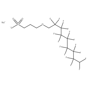 Sodium 3-[(2,2,3,3,4,4,5,5,6,6,7,7,8,8,9,9-hexadecafluorononyl)oxy]-1-propanesulfonate结构式