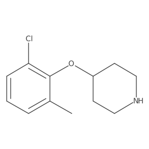 4-(2-Chloro-6-methylphenoxy)piperidine结构式