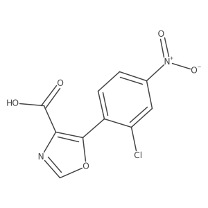 5-(2-Chloro-4-nitrophenyl)-4-oxazolecarboxylic acid结构式