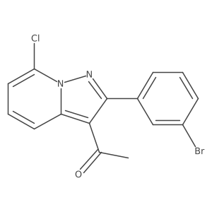 1-[2-(3-Bromophenyl)-7-chloropyrazolo[1,5-a]pyridin-3-yl]ethanone结构式