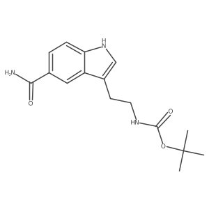 N-tert-Butoxycarbonyl-2-(5-carbamoyl-1H-indol-3-yl)ethylamine结构式