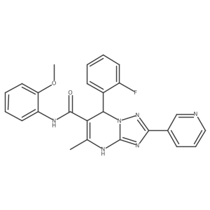 7-(2-fluorophenyl)-N-(2-methoxyphenyl)-5-methyl-2-(pyridin-3-yl)-4,7-dihydro-[1,2,4]triazolo[1,5-a]pyrimidine-6-carboxamide Structure