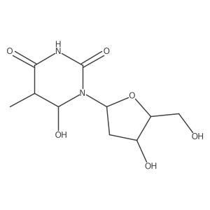 Thymidine, 5,6-dihydro-6-hydroxy-, (5S,6S)- Structure