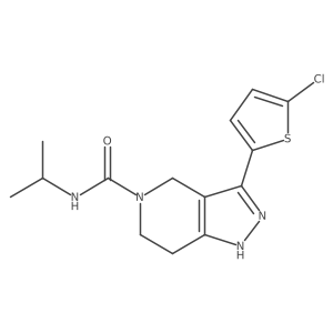 5h-Pyrazolo[4,3-c]pyridine-5-carboxamide,3-(5-chloro-2-thienyl)-1,4,6,7-tetrahydro-n-(1-methylethyl)- Structure