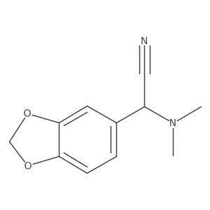 2-(2H-1,3-benzodioxol-5-yl)-2-(dimethylamino)acetonitrile结构式