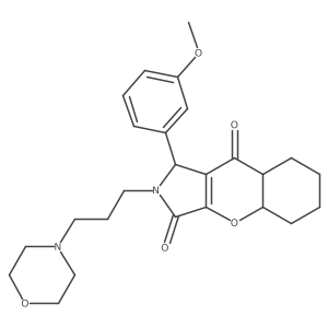 1-(3-methoxyphenyl)-2-(3-morpholin-4-ylpropyl)-4a,5,6,7,8,8a-hexahydro-1H-chromeno[2,3-c]pyrrole-3,9-dione Structure