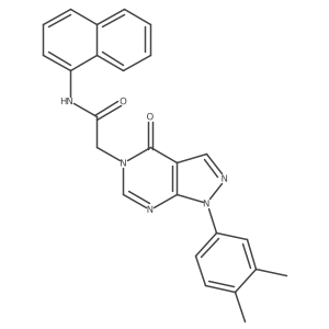 2-(1-(3,4-dimethylphenyl)-4-oxo-1H-pyrazolo[3,4-d]pyrimidin-5(4H)-yl)-N-(naphthalen-1-yl)acetamide Structure