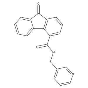 9-oxo-N-(pyridin-3-ylmethyl)-9H-fluorene-4-carboxamide结构式