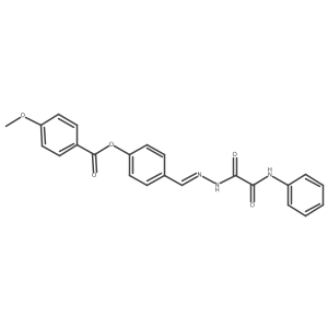 4-(2-(Anilino(oxo)acetyl)carbohydrazonoyl)phenyl 4-methoxybenzoate Structure